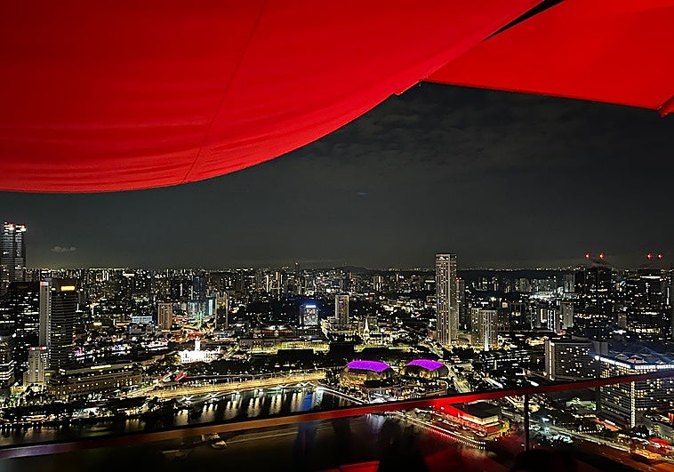 Las vistas desde la discoteca Ce la Vi de Singapur en la que el Unicaja celebró la Copa Intercontinental.