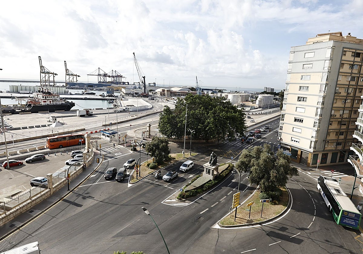 Zona del Muelle Heredia donde se construirá la nueva sede de la Aduana del puerto.