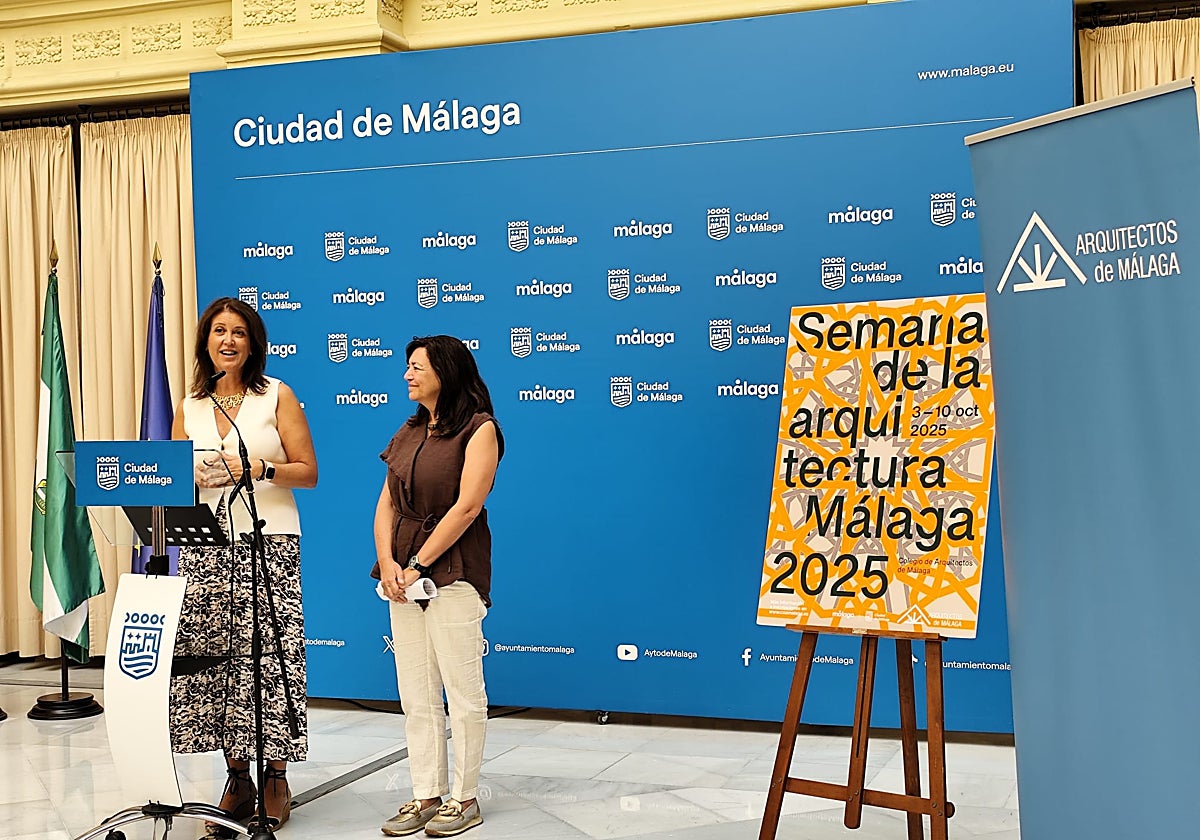Carmen Casero y Susana Gómez de Lara, durante la presentación de los actos.