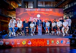 Los jugadores, en la gala de este martes.