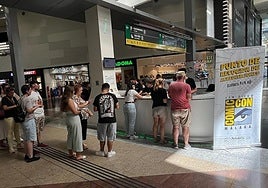 Punto de recogida de entradas en Vialia Málaga.