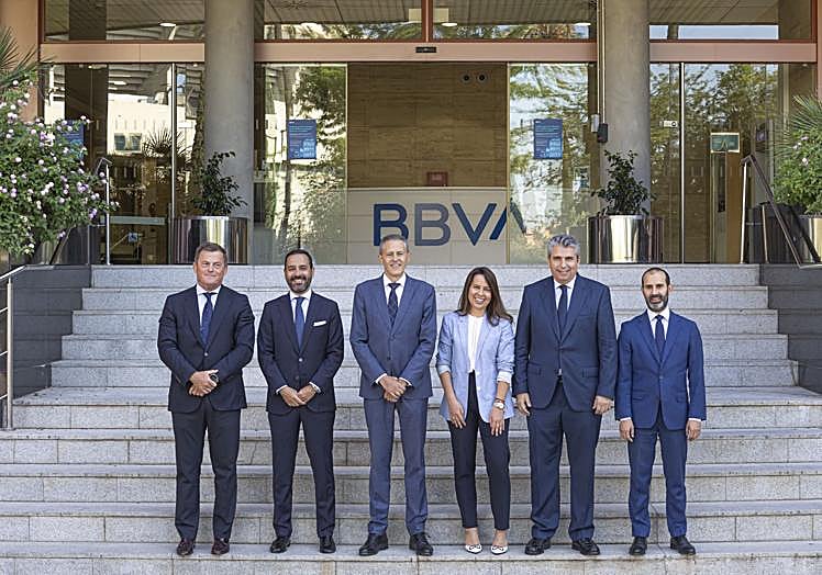 El equipo Banca Privada para Málaga de la Dirección Territorial Sur de BBVA.