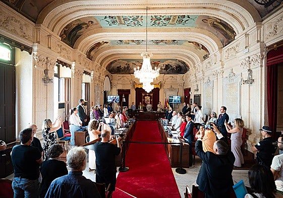 Un momento de la sesión plenaria de este jueves.