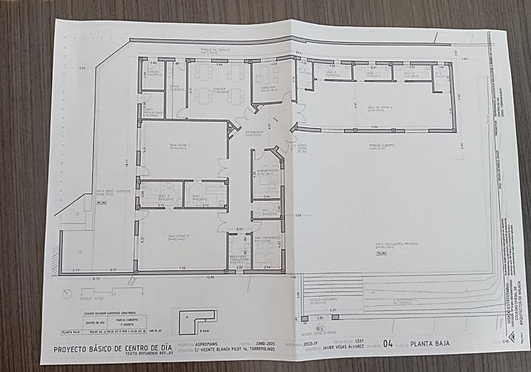 Planos del proyecto básico del futuro centro de día de Aspromanis en Torremolinos.