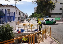 Inicio de las obras en avenida San Lorenzo.