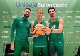 Chris Duarte, Alberto Díaz y Nihad Djedovic, en la rueda de prensa de este jueves.