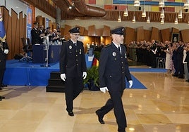 Los policías locales condecorados.