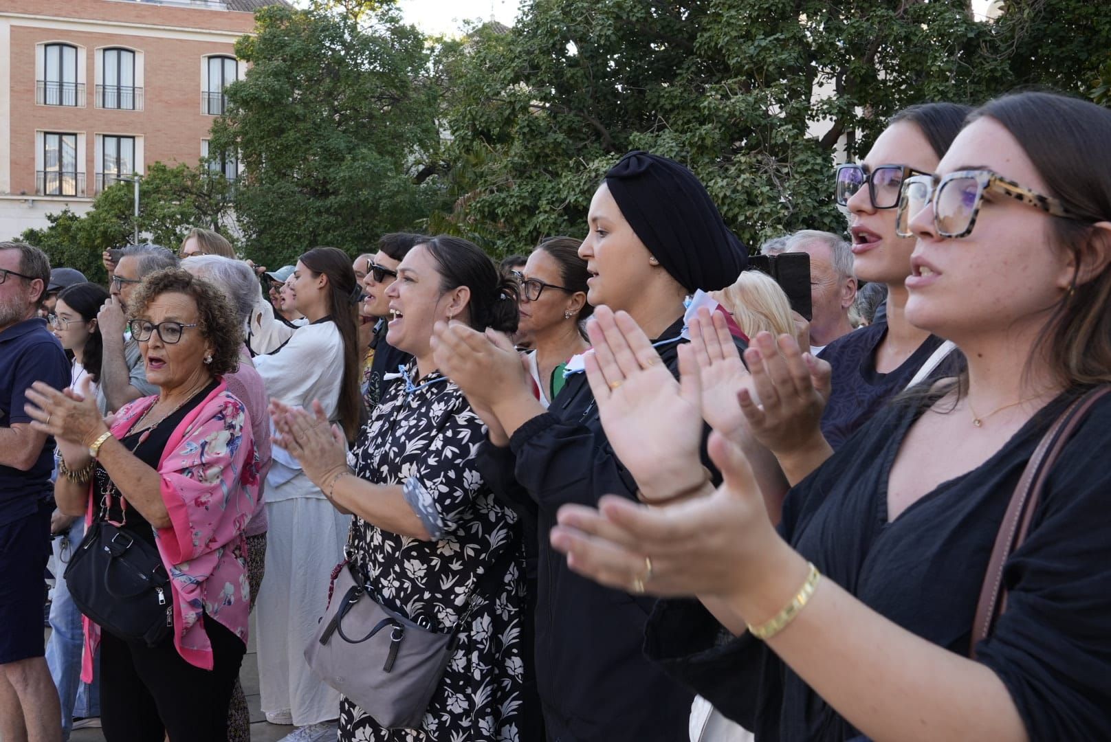 La protesta en Málaga por la flotilla de Gaza, en imágenes