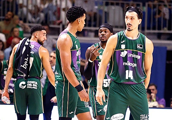 Duarte, Tyson Pérez, Perry y Djedovic, en el encuentro ante el Surne Bilbao.