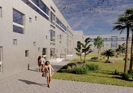 Recreación del nuevo edificio que sustituirá a las actuales construcciones satélites del antiguo Centro Cívico.