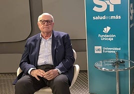 Ángel Cilveti, en un momento de la entrevista