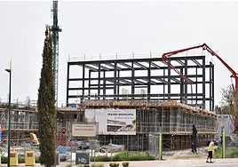 Obras de construcción del futuro teatro municipal, en una imagen de archivo.