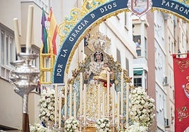 La Virgen del Rosario visitará la zona de 'Las Cuevas' de El Palo en su procesión de gloria.