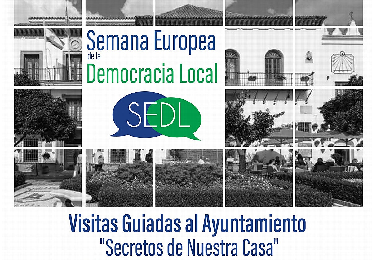 Cartel de la visitas guiadas al Ayuntamiento.