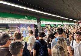 Imagen de la estación de La Unión durante la avería