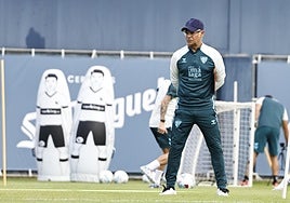 Sergio Pellicer, concentrado en una sesión de entrenamiento.