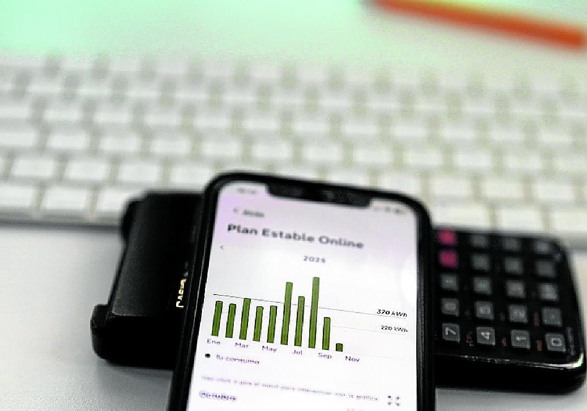 Una factura de luz electrónica.