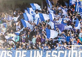 La Rosaleda, durante el último Málaga-Deportivo.