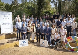 Presentación de los proyectos con las asociaciones involucradas y representantes de la Diputación de Málaga y Fundación 'la Caixa', este martes en La Noria.
