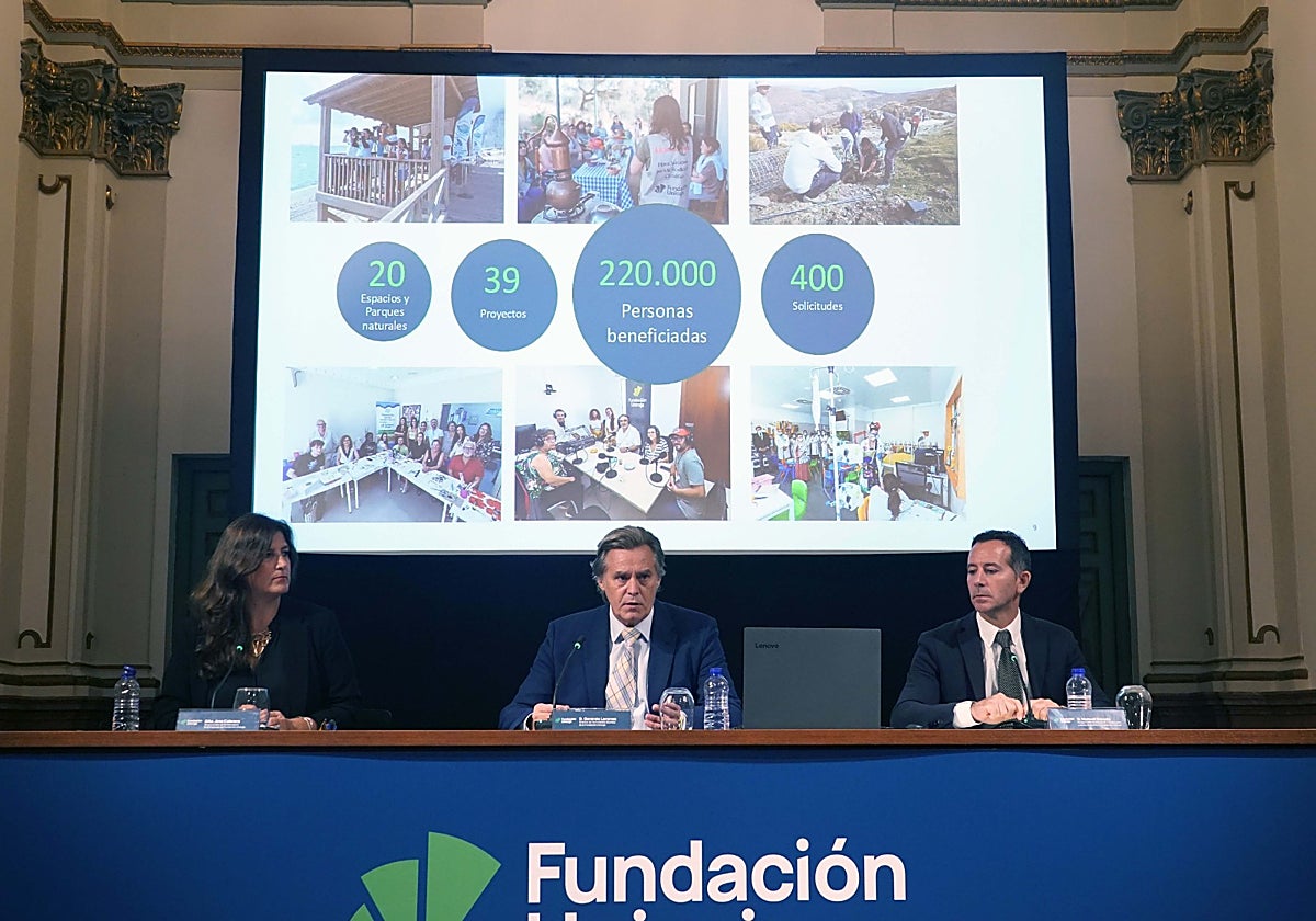 Ana Cabrera, Gerardo Lerones y Manuel Dorado, este miércoles en la presentación de la convocatoria en el Centro Cultural Fundación Unicaja.