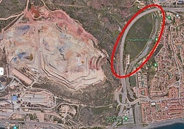 Imagen de la ubicación de la parcela, situada junto al arroyo Totalán.