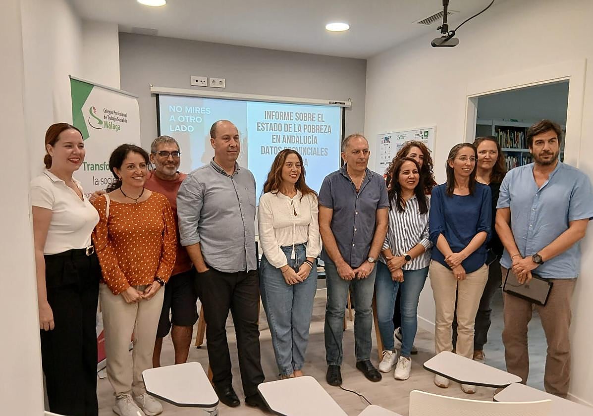 Los miembros de la Red Andaluza de Lucha contra la Pobreza y la Exclusión Social.