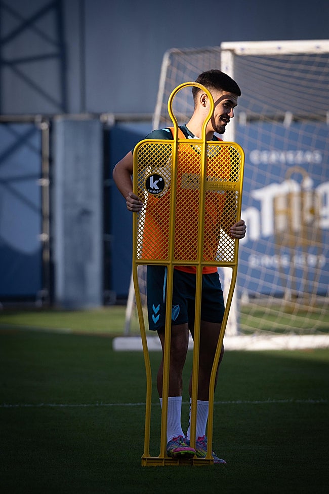 Chupete, en un entrenamiento esta semana.