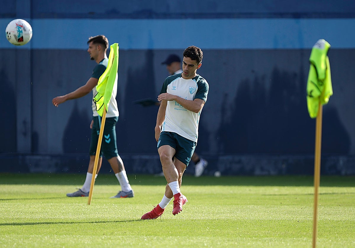 Dorrio, en la sesión de entrenamiento del viernes.