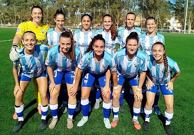 Un once del Málaga femenino de esta temporada.