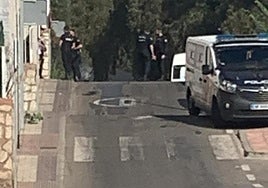 Despliegue policial en La Corta, en una imagen de archivo.