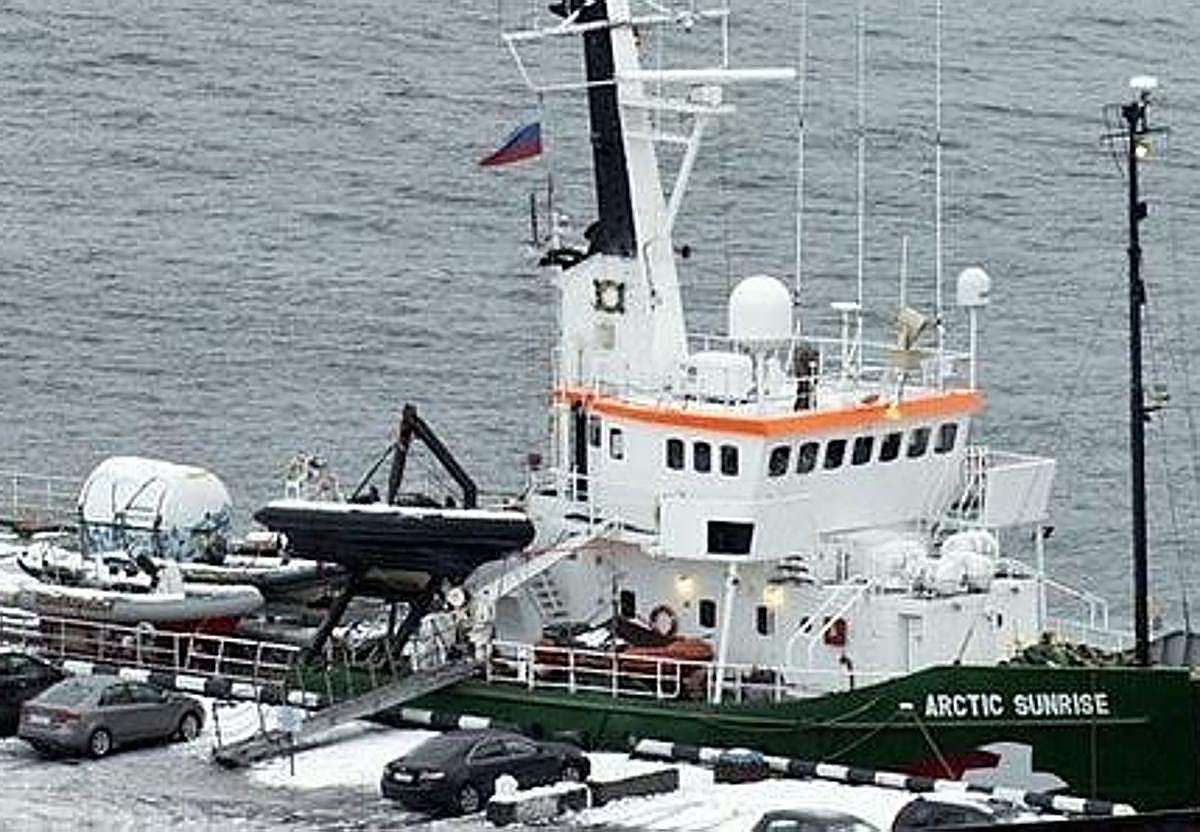 Imagen de archivo del barco de Greenpeace 'Arctic Sunrise'.