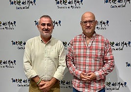 El edil de Infraestructuras y el teniente de Alcalde de Torre del Mar, en la presentación de las actuaciones.