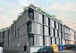 Recreación del proyecto de 50 VPO previsto por la Junta en la calle Cerrojo.