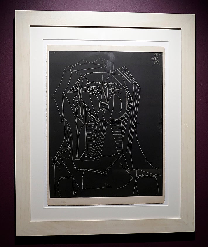 Imagen secundaria 2 - Cuando Picasso conoció a Françoise: exponen en Málaga sus grabados inspirados en la única mujer que lo dejó