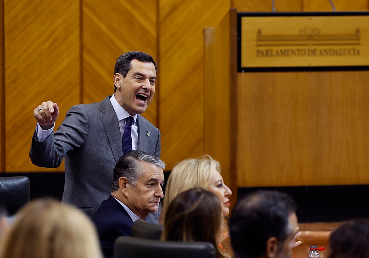Juanma Moreno, durante un momento del debate.