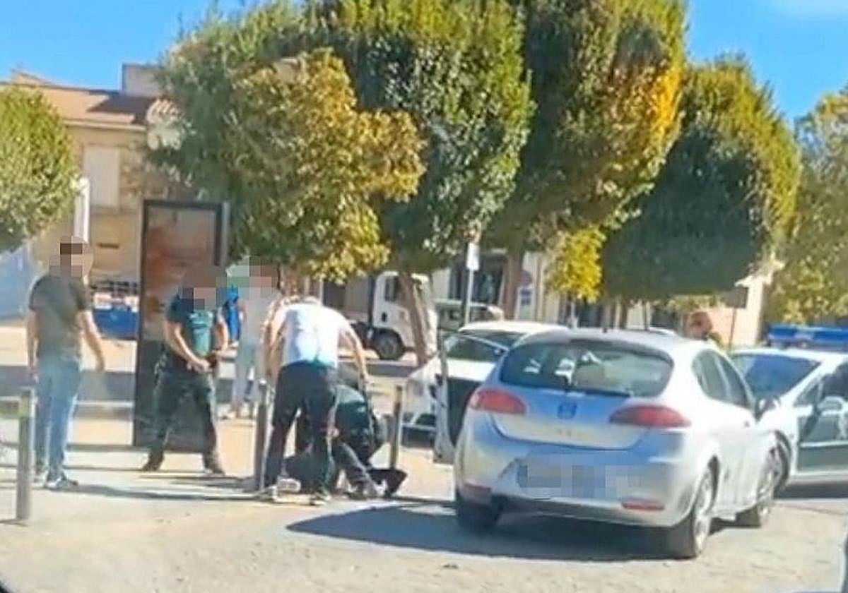 Momento de la detención del conductor.