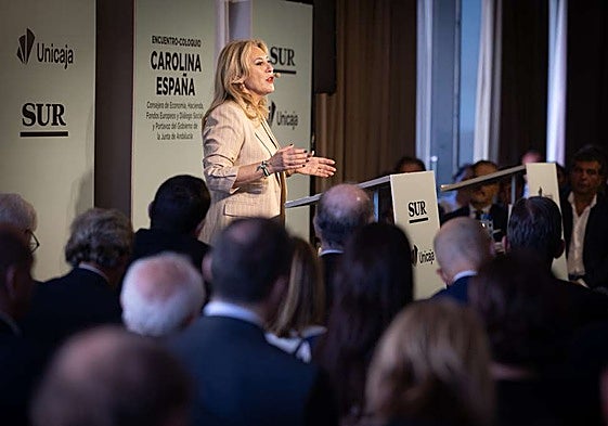 Carolina España, en el encuentro organizado por SUR.
