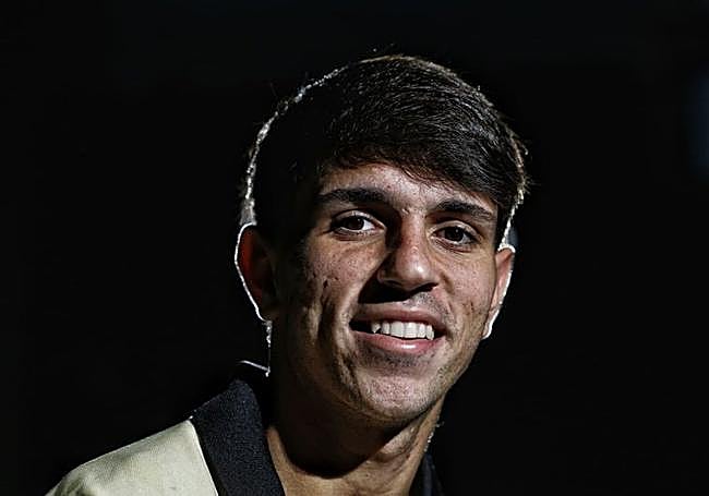 Izan Merino, durante la entrevista concedida este miércoles a este periódico.