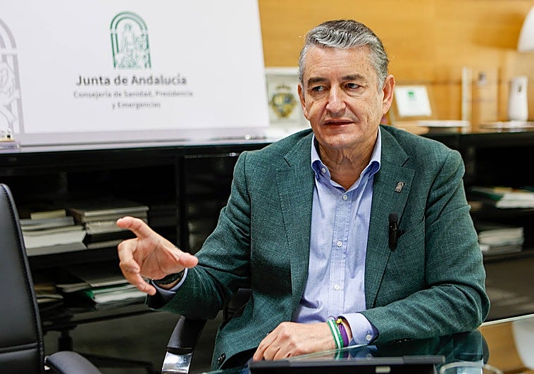 Antonio Sanz, durante la entrevista que concedió a este periódico.