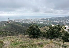 Imagen del casco urbano de Torrox desde el monte de las antenas de telecomunicaciones.