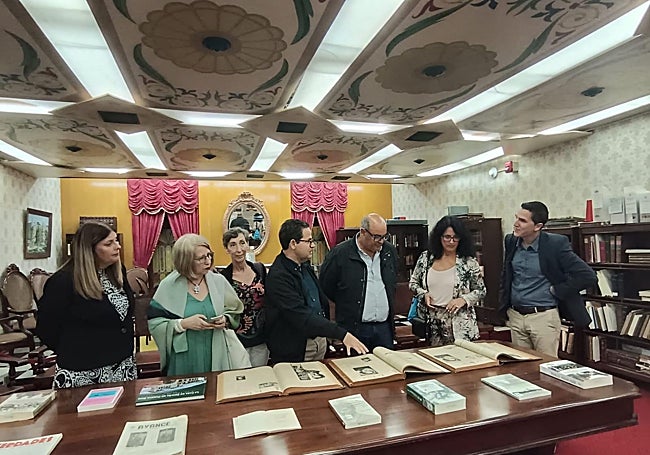 La delegación de Vélez-Málaga, en la universidad de Puerto Rico.