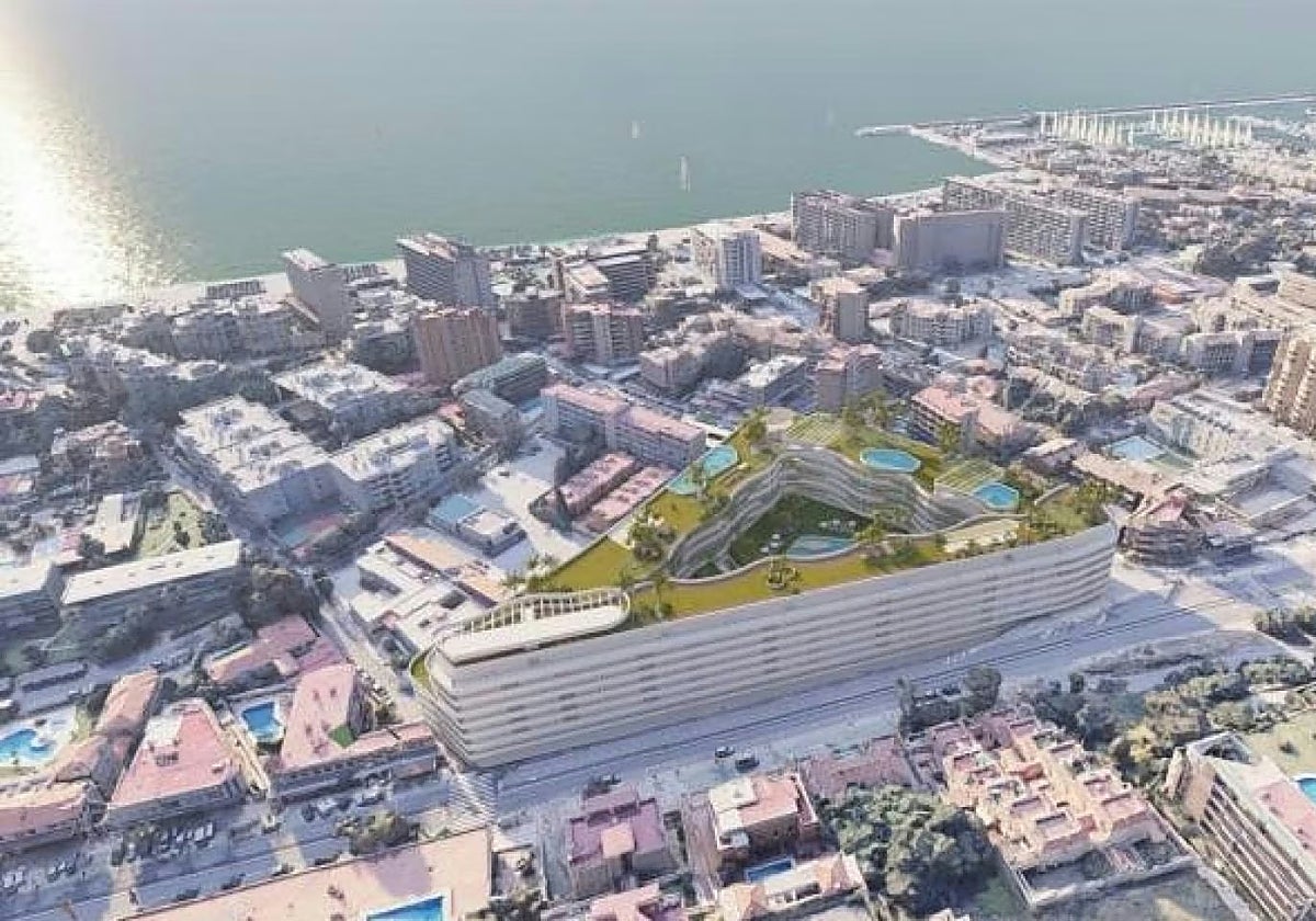 Recreación del futuro complejo residencial.