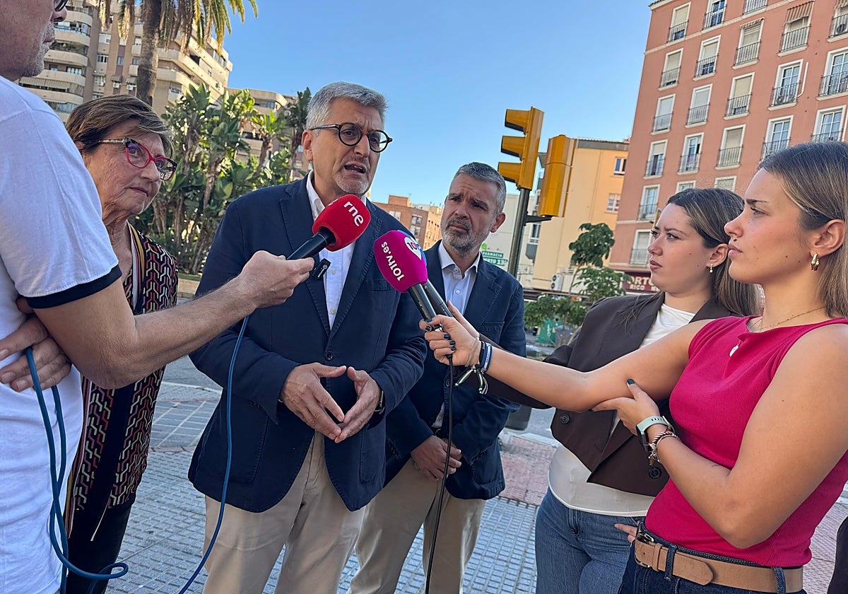 Josele Aguilar, este jueves, atendiendo a la prensa.