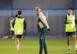 Pellicer, durante el entrenamiento del miércoles.