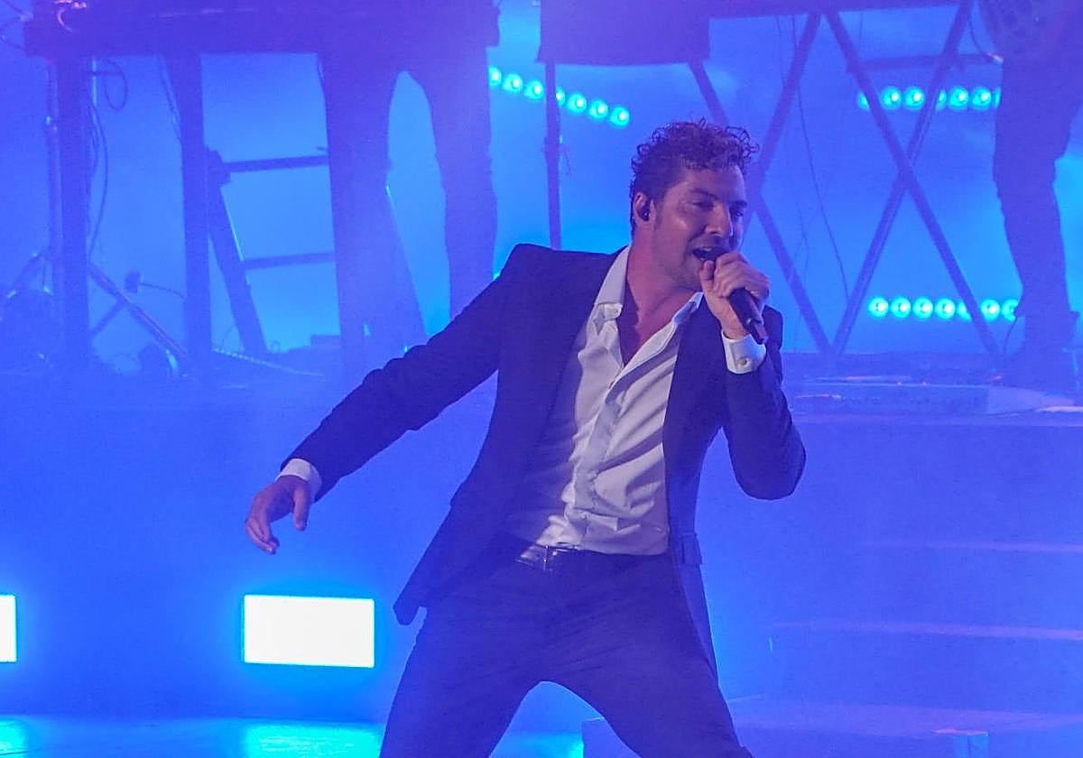 David Bisbal.en un concierto en Málaga.
