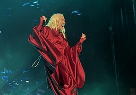 Mónica Naranjo durante su actuación en el Cortijo de Torres.