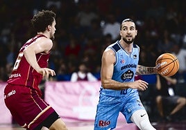 Francis Alonso, durante el partido del Breogán ante el Lleida.