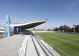 Panorámica del campo principal de la Ciudad Deportiva del Málaga en Arraijanal.