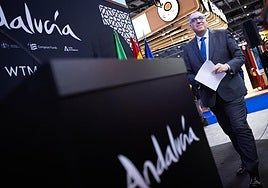 Bernal durante la segunda jornada de la WTM.