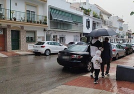 Lluvia esta tarde en San Pedro Alcántara.